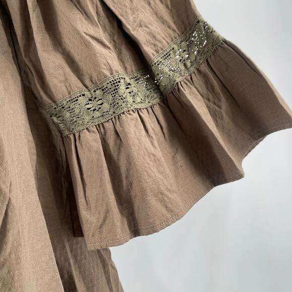 TRINA TURK Castro Top Size Medium Off the Shoulder Green Textured Sample NWT - Picture 12 of 12